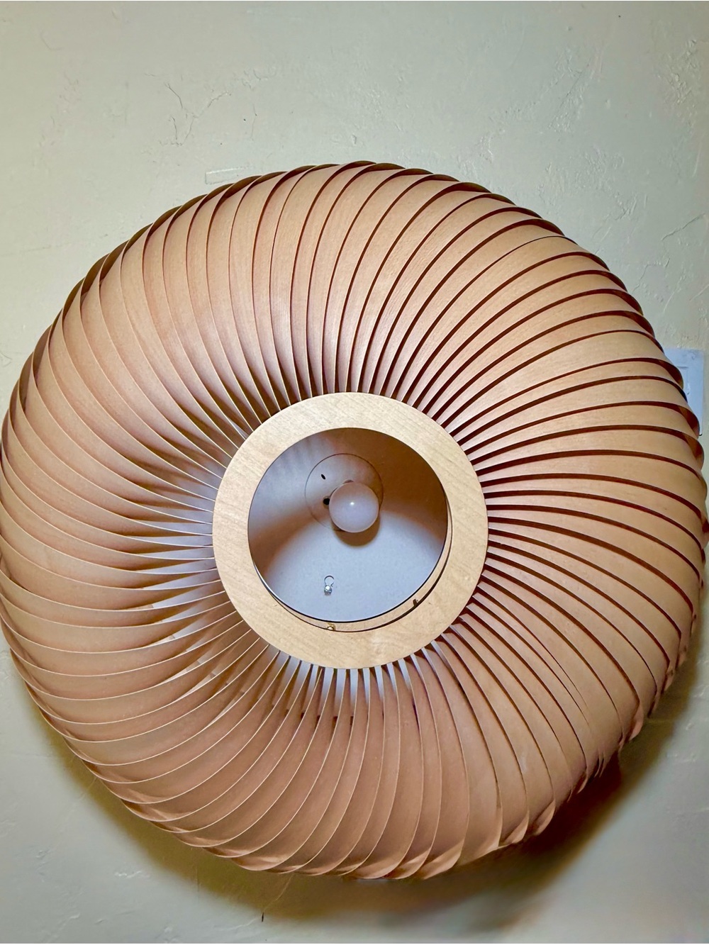 Contemporary Pink Spiral Wall Light Sculpture